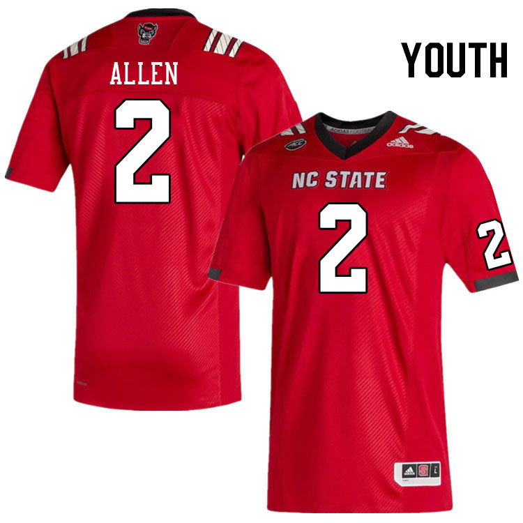 Youth #2 Michael Allen North Carolina State Wolfpacks College Football Jerseys Stitched-Red